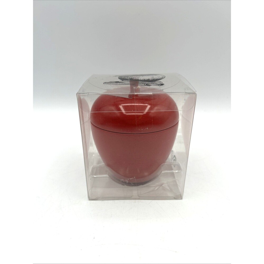 IKEA VINTER 2018 Red Apple Cinnamon Scented Candle Metal Tin Lidded 14 hrs NEW